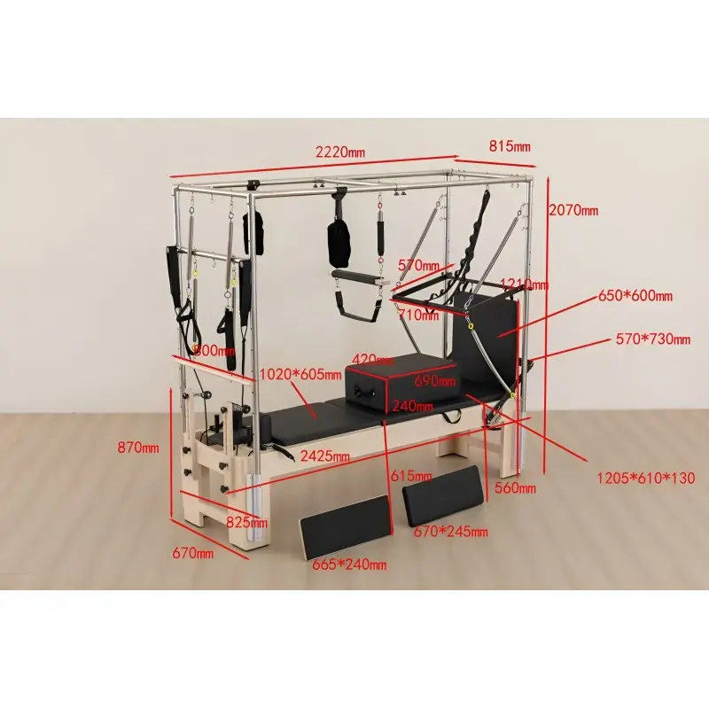 Pegasus Επαγγελματικό Κρεβάτι Pilates Reformer Cadillac 3‑in‑1 Oak - Σε 24 Άτοκες Δόσεις