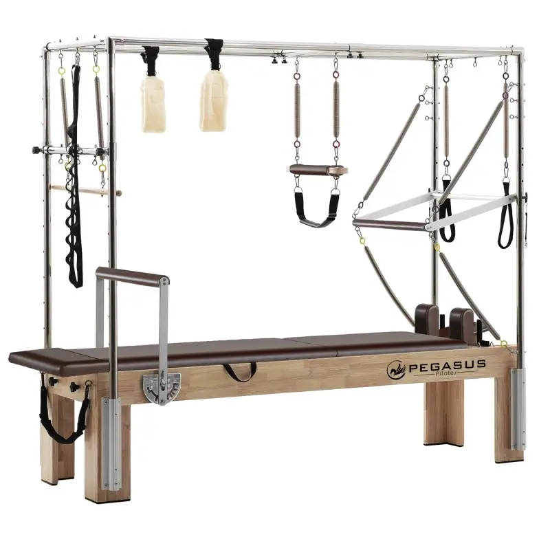 Pegasus Επαγγελματικό Κρεβάτι Pilates Reformer Cadillac 3‑in‑1 Oak - Σε 24 Άτοκες Δόσεις