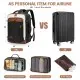 Σακίδιο Πλάτης Καμπίνας 40L με USB, Θήκες Οργάνωσης MB2213 black/beige/Brown