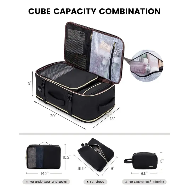 Σακίδιο καμπίνας 40L Carry on 17,3" UB2194 black/beige