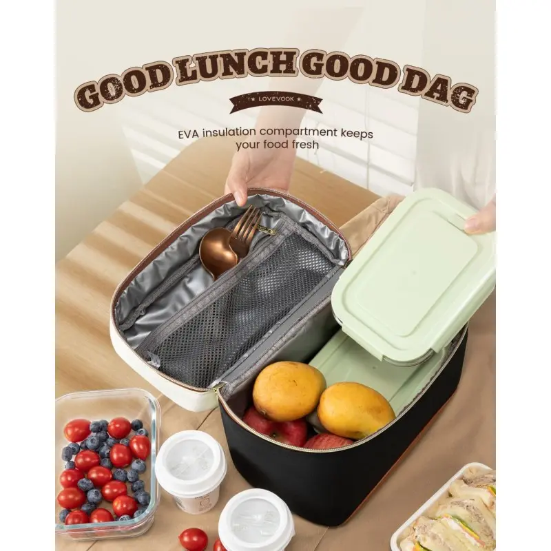 Lunch Bag Ισοθερμική τσάντα Lovevook UB3225 beige/black