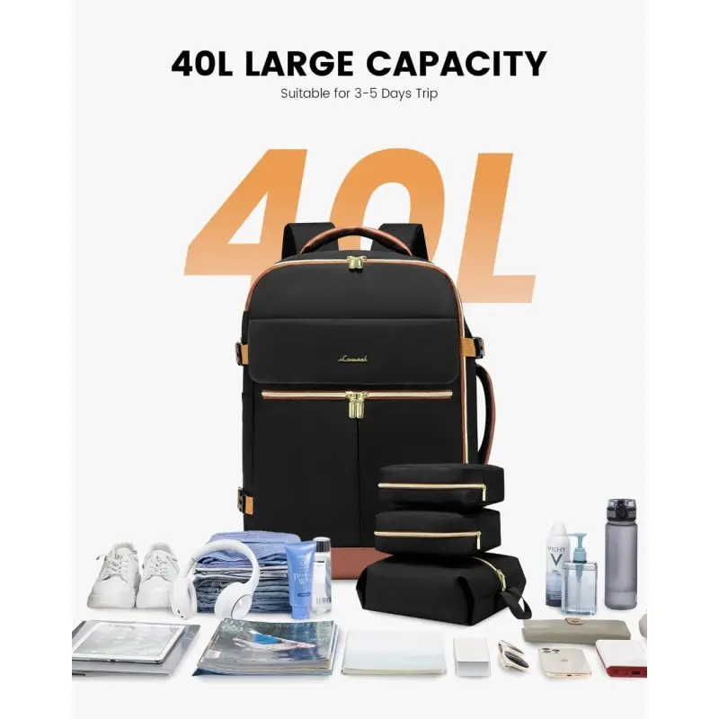Σακίδιο Ταξιδίου Καμπίνας 40L 17,3" MB2112 black brown Σακίδια Πλάτης MB2112 black brown Lovevook Σακίδιο Ταξιδίου Καμπίνας 40L 17,3" MB2112 black brown