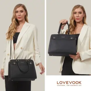 Γυναικείο σετ τσάντας χιαστί/χειρός Lovevook 16'' WB2166 black