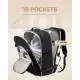 Σακίδιο ταξιδιού για γυναίκες 40L Carry on 17,3" WB2029 black/gray