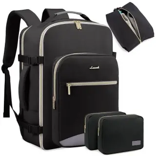 Σακίδιο ταξιδιού για γυναίκες 40L Carry on 17,3" WB2029 black/gray