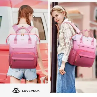 Γυναικείο Σακίδιο Φορητού Υπολογιστή Lovevook 15,6'' MB2197 beige/pink