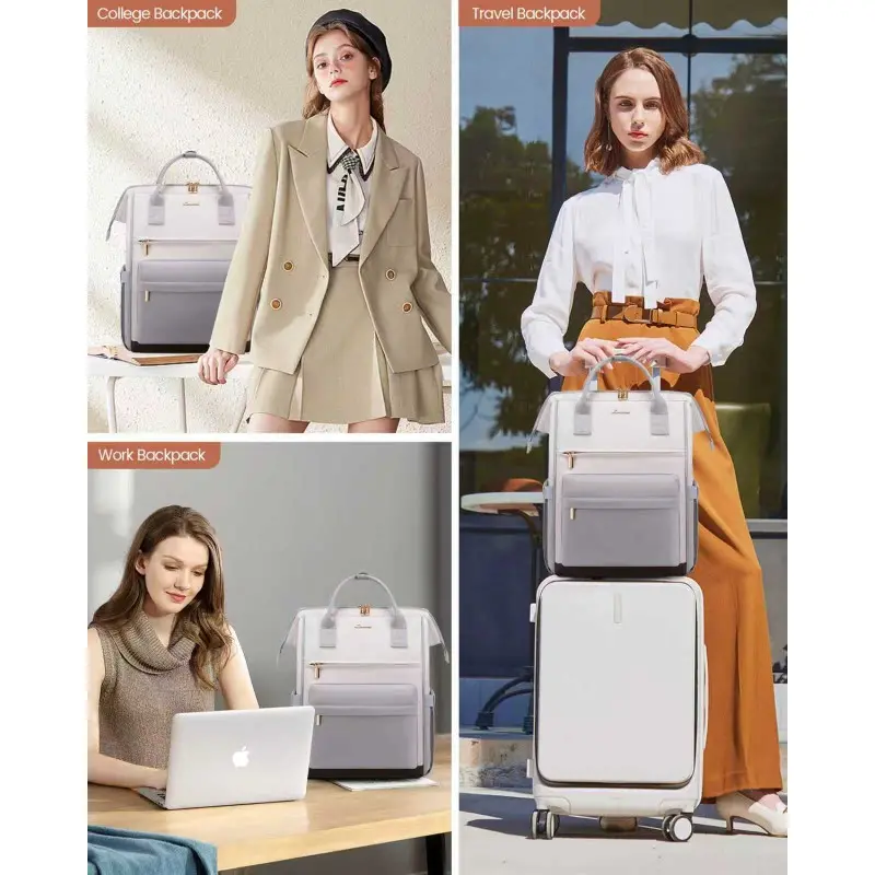 Γυναικείο Σακίδιο USB Lovevook 15,6'' MB2146 beige gray brown