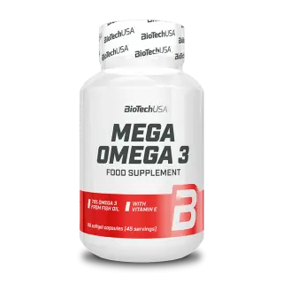 BioTechUSA Mega Omega 3 90 softgels | EPA 400mg DHA 300mg | Βιταμίνη E