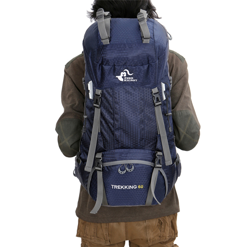 OEM Σακίδιο πεζοπορίας, αδιάβροχο Daypack 60L Camping 0395 σκούρο μπλε