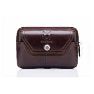 Δερμάτινο τσαντάκι μέσης(ζώνης) Bull Captain YB 04 σκούρο καφέ