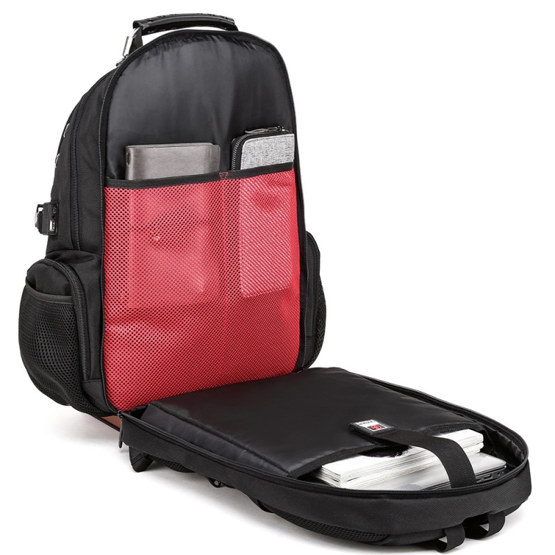 Μεγάλο Laptop Backpack 17,3   Ανθεκτικό XL Heavy Duty Travel Backpack Bange 1901 μαύρο