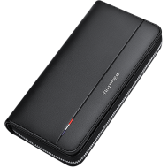 Δερμάτινο Ανδρικό πορτοφόλι William Polo 191411 black plain