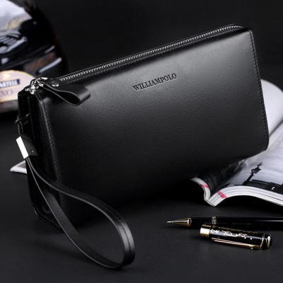 Δερμάτινο Ανδρικό πορτοφόλι William Polo 197 black Δερμάτινο Ανδρικό πορτοφόλι William Polo 197 black