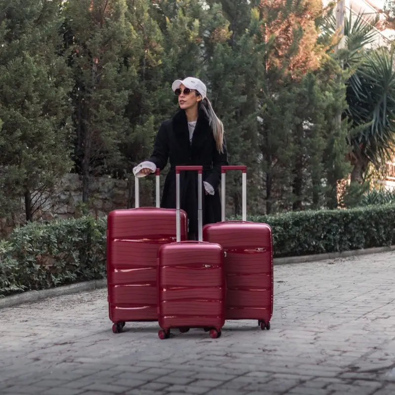Βαλίτσες trolley (σέτ 3 τεμαχίων) Cardinal (PP) 2014 μπορντό