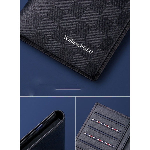 Δερμάτινο Ανδρικό πορτοφόλι William Polo 201502 black