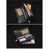 Δερμάτινο Ανδρικό πορτοφόλι William Polo 209 smooth black