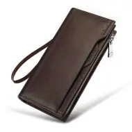 Δερμάτινο Ανδρικό πορτοφόλι William Polo 211566 dark brown