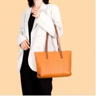 Δερμάτινη Γυναικεία Τσάντα Shopper  Ωμου Cardinal 21555 caramel