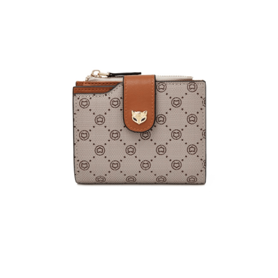 Γυναικείο  PVC πορτοφόλι  Foxer 2161006F καφέ γκρί