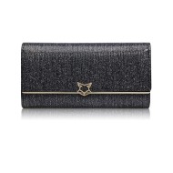 Γυναικείο δερμάτινο πορτοφόλι Foxer 218018F μαύρο