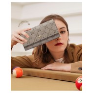 Γυναικείο δερμάτινο PVC πορτοφόλι Foxer 230049F καφέ