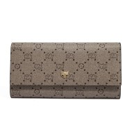 Γυναικείο δερμάτινο PVC πορτοφόλι Foxer 230049F καφέ