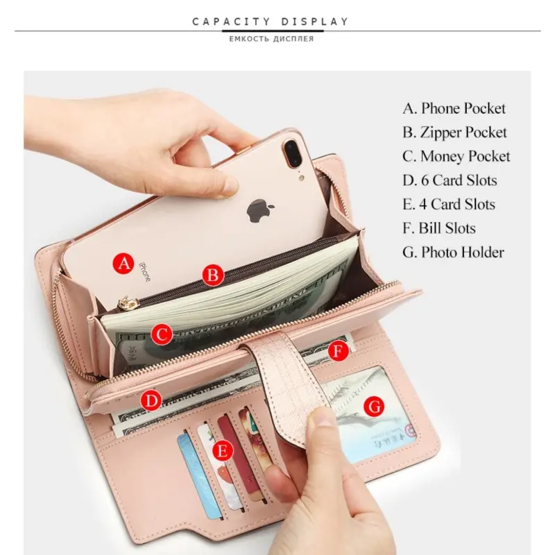 Γυναικείο δερμάτινο πορτοφόλι Foxer 253004F rose gold