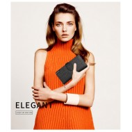 Γυναικείο δερμάτινο πορτοφόλι Foxer 253004F μαύρο