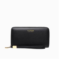 Γυναικείο δερμάτινο πορτοφόλι Foxer 256001F μαύρο