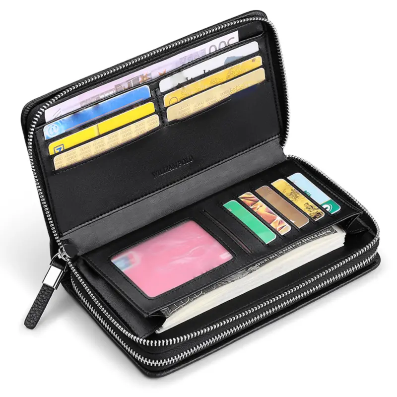 Δερμάτινο Ανδρικό πορτοφόλι William Polo 280 black Δερμάτινο Ανδρικό πορτοφόλι William Polo 280 black