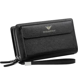 Δερμάτινο Ανδρικό πορτοφόλι William Polo 312 black