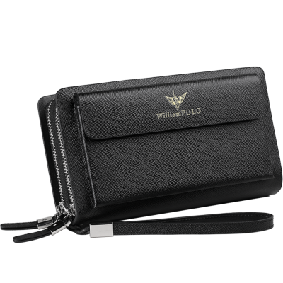 Δερμάτινο Ανδρικό πορτοφόλι William Polo 312 black Δερμάτινο Ανδρικό πορτοφόλι William Polo 312 black