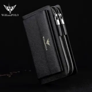Δερμάτινο Ανδρικό πορτοφόλι William Polo 312 black