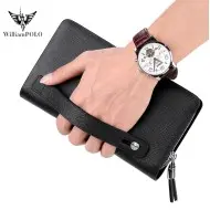Δερμάτινο Ανδρικό πορτοφόλι William Polo 312 black