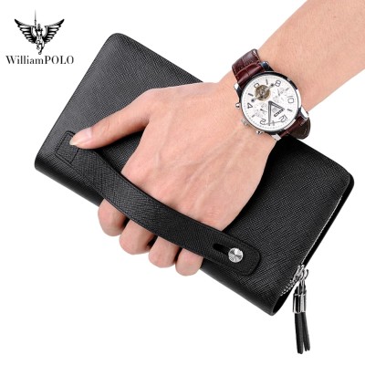 Δερμάτινο Ανδρικό πορτοφόλι William Polo 312 black Δερμάτινο Ανδρικό πορτοφόλι William Polo 312 black