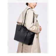Δερμάτινη Γυναικεία Τσάντα Shopper  Ωμου Cardinal 38721 black
