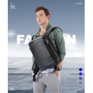 Δερμάτινο Σακίδιο πλάτης Αντικλεπτικό 24L Laptop 15,6” Bopai 61-122091 μαύρο