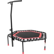 Amila Εξάγωνο Τραμπολίνο με Λαβή Στήριξης Ροζ 70268