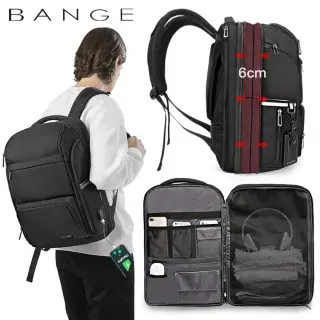Σακίδιο πλάτης 45L Laptop 17,3” Bange 7309 μαύρο