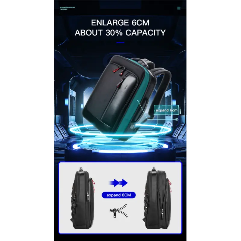 Σακίδιο πλάτης Αντικλεπτικό 24L Laptop 15,6” Bopai 751-006641 μαύρο
