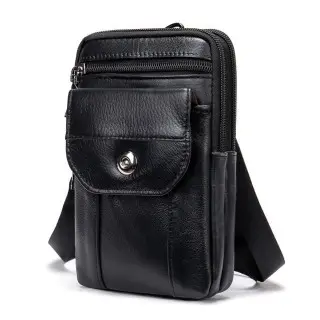Δερμάτινο τσαντάκι ώμου Cardinal 7538 black