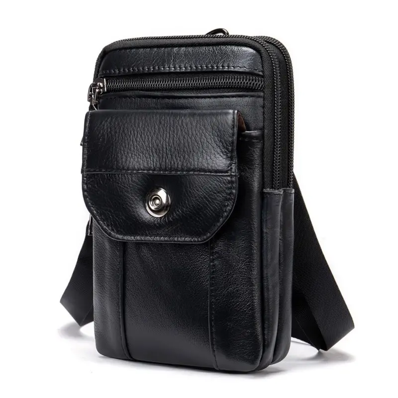 Δερμάτινο τσαντάκι ώμου Cardinal 7538 black