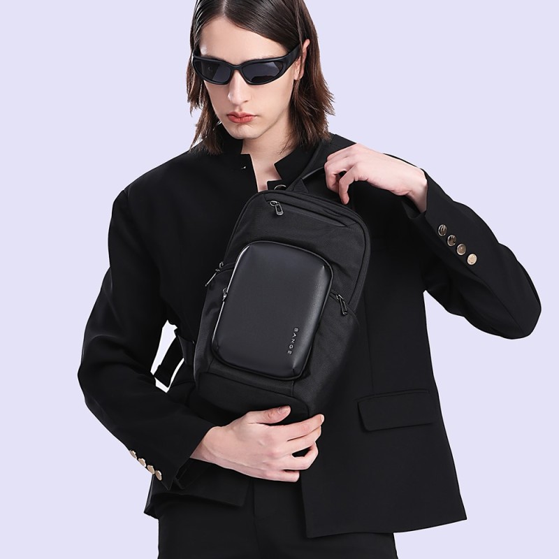 Τσαντάκι ώμου χιαστί crossbody Bange 7718 μαύρο