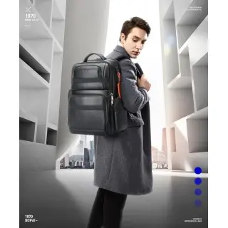 Δερμάτινο Σακίδιο πλάτης Αντικλεπτικό 35L Laptop 17,3” Bopai 851-019811 μαύρο