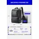 Δερμάτινο Σακίδιο πλάτης Αντικλεπτικό 34L Laptop 15,6” Bopai 851-024011 μαύρο