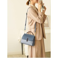 Δερμάτινη Γυναικεία Τσάντα Χειρός/Ώμου Foxer 900121F Blue