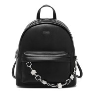 Δερμάτινo Γυναικείo Σακίδιο Πλάτης Foxer 9135064F μαύρο