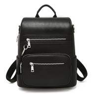 Δερμάτινo Γυναικείo Σακίδιο Πλάτης Foxer 9135070F μαύρο