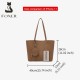 Δερμάτινη Γυναικεία Τσάντα Shopper  Ωμου Foxer 9136048F μαύρο