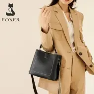 Δερμάτινη Γυναικεία Τσάντα Χειρός/Ώμου Foxer 9141V012F μαύρο Δερμάτινη Γυναικεία Τσάντα Χειρός/Ώμου Foxer 9141V012F μαύρο